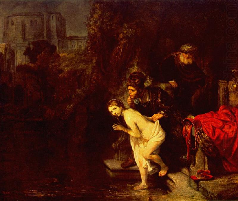 REMBRANDT Harmenszoon van Rijn Suzanna in the Bath china oil painting image